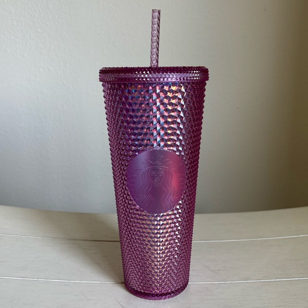 NEW! Limited Edition Disneyland Starbucks 24oz Studded Purple Iridescent Tumbler